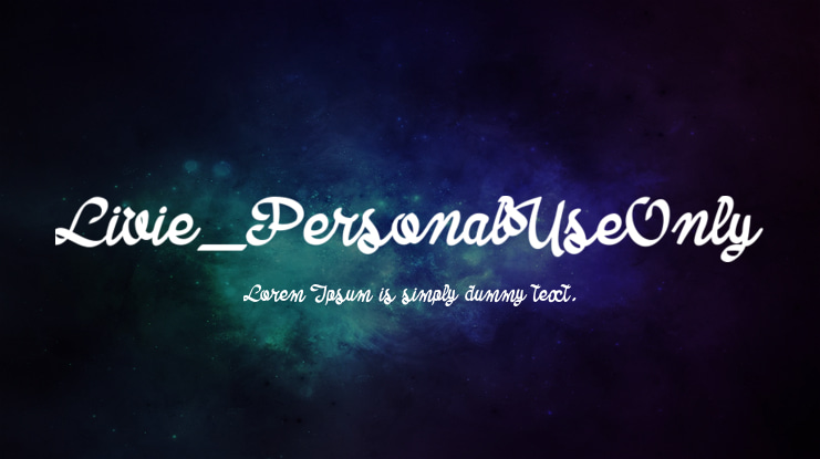 Livie_PersonalUseOnly Font