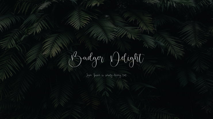 Badger Delight Font