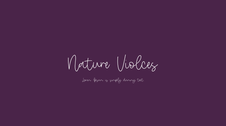 Nature Violces Font