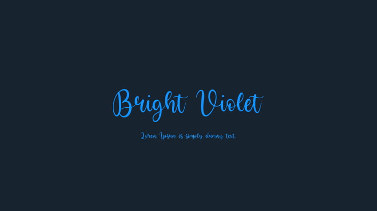 Bright Violet Font
