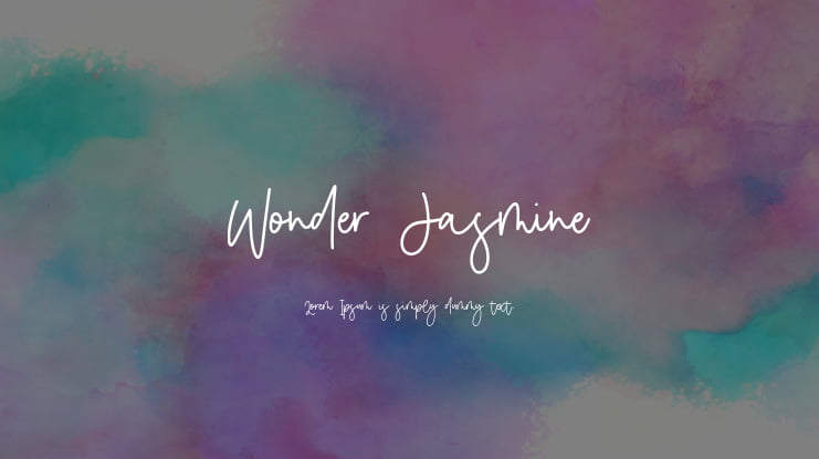 Wonder Jasmine Font