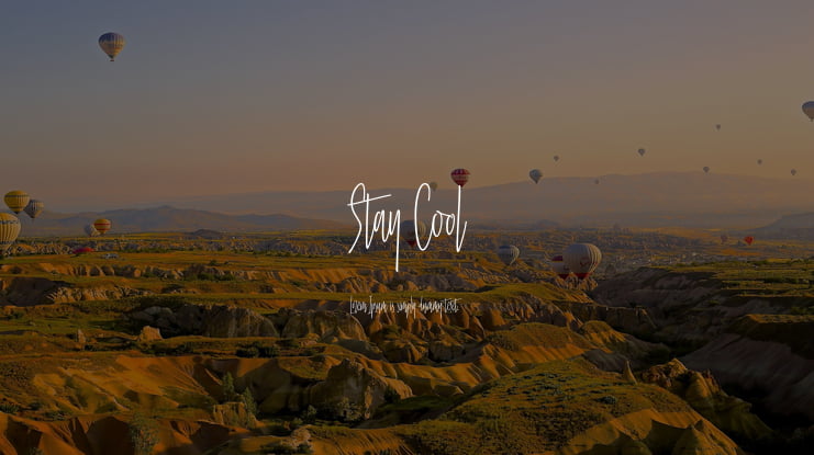 Stay Cool Font