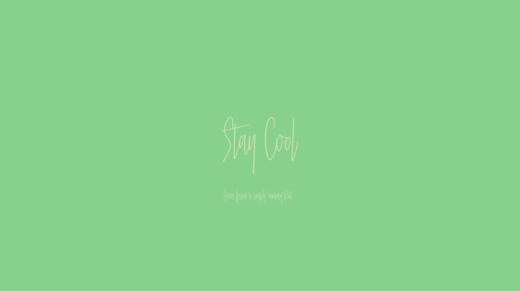 Stay Cool Font