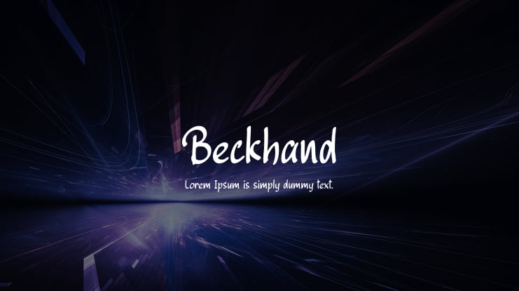 Beckhand Font Family