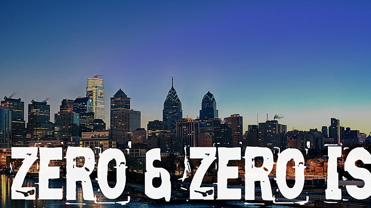 Zero & Zero Is Font