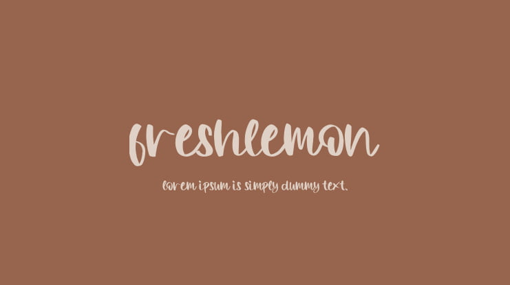 Freshlemon Font