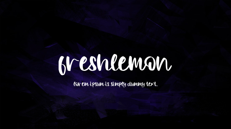 Freshlemon Font