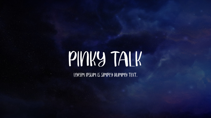 PINKY TALK Font