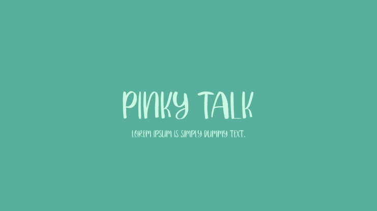 PINKY TALK Font