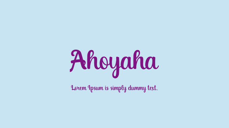 Ahoyaha Font