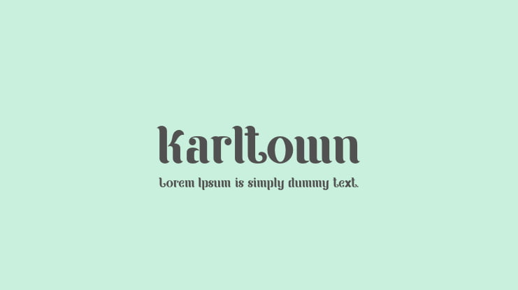 Karltown Font