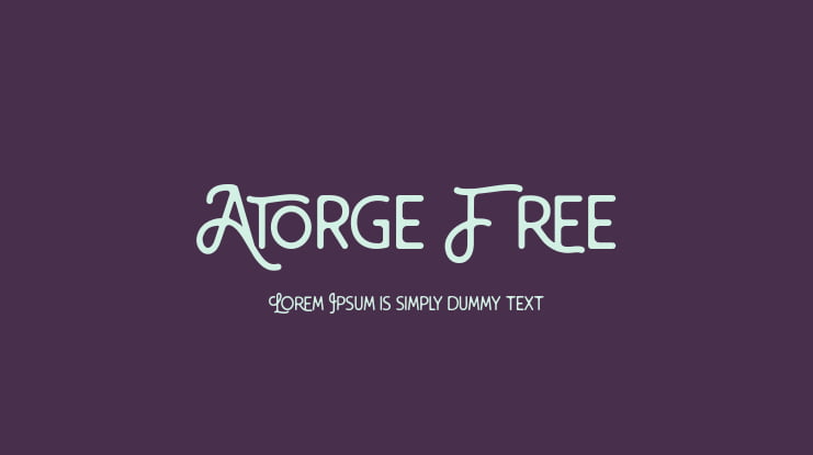 Atorge Free Font