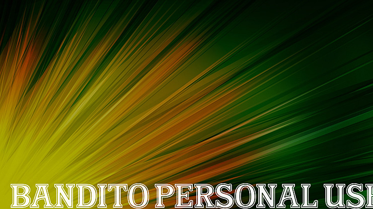 Bandito Personal Use Font