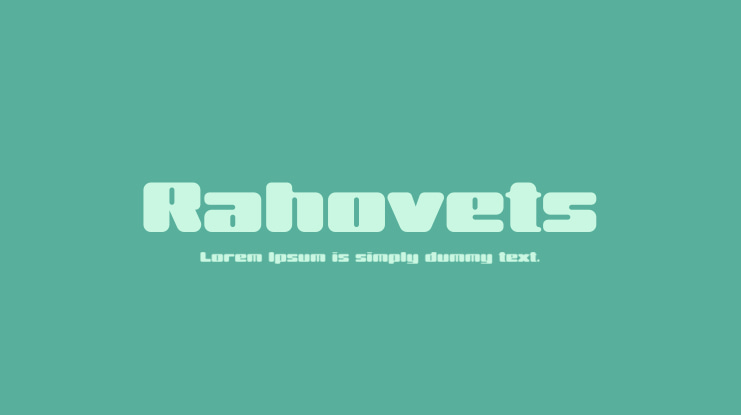 Rahovets Font