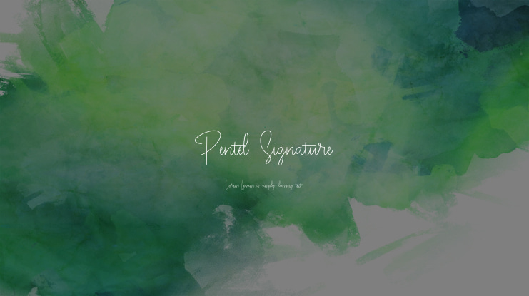 Pentel Signature Font