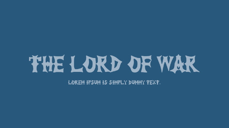 The Lord of War Font