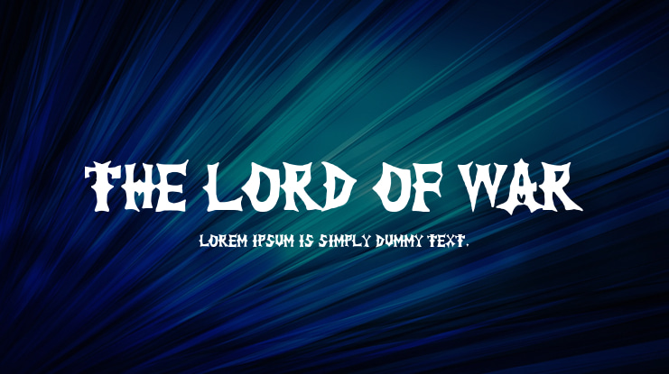 The Lord of War Font