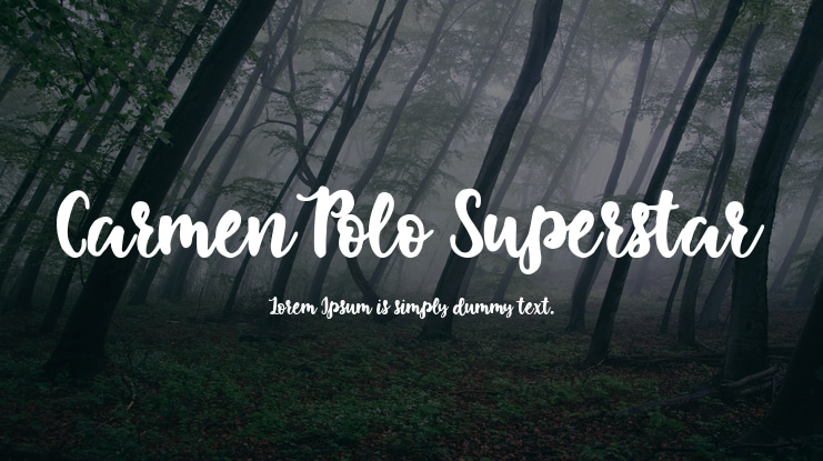 Carmen Polo Superstar Font