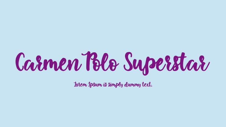 Carmen Polo Superstar Font