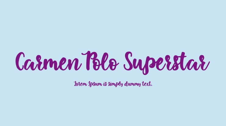 Carmen Polo Superstar Font