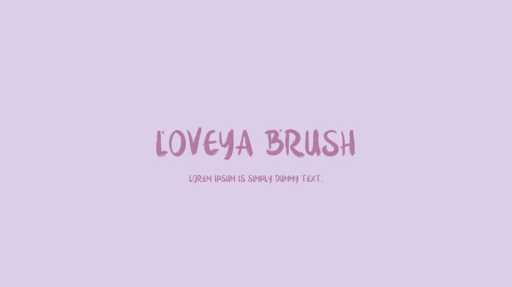 Loveya Brush Font Family