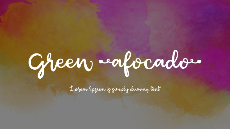 Green afocado Font