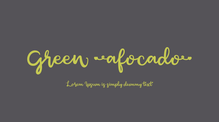 Green afocado Font