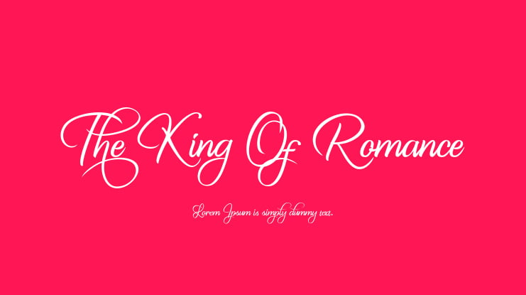 The King Of Romance Font
