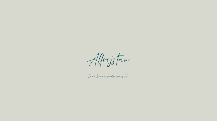 Alloystan Font Family