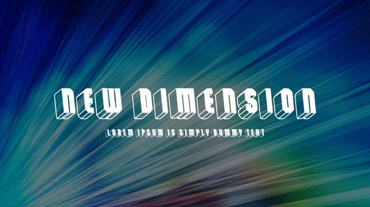 New Dimension Font