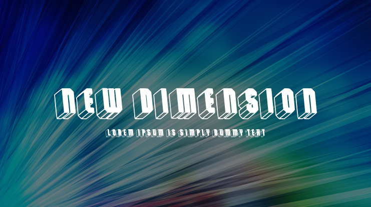 New Dimension Font