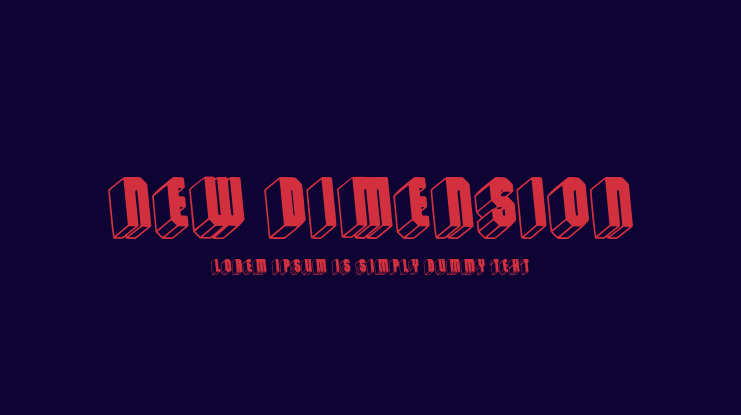New Dimension Font
