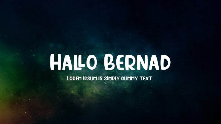 Hallo Bernad Font