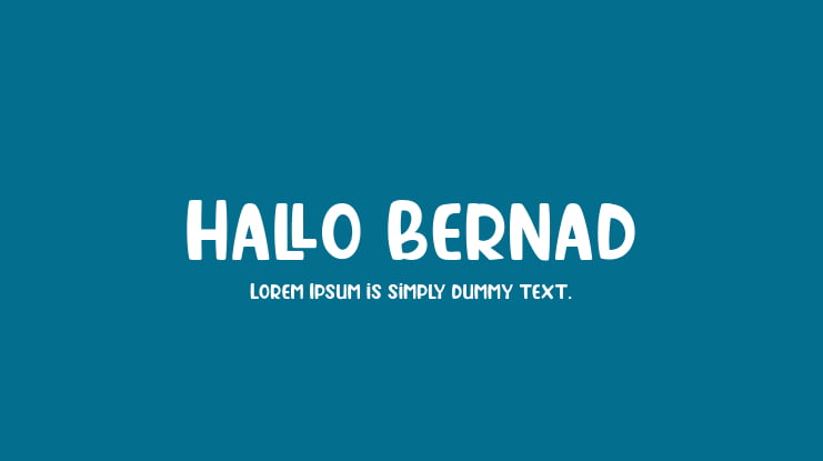 Hallo Bernad Font