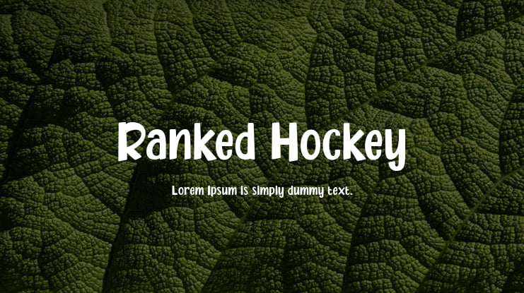Ranked Hockey Font
