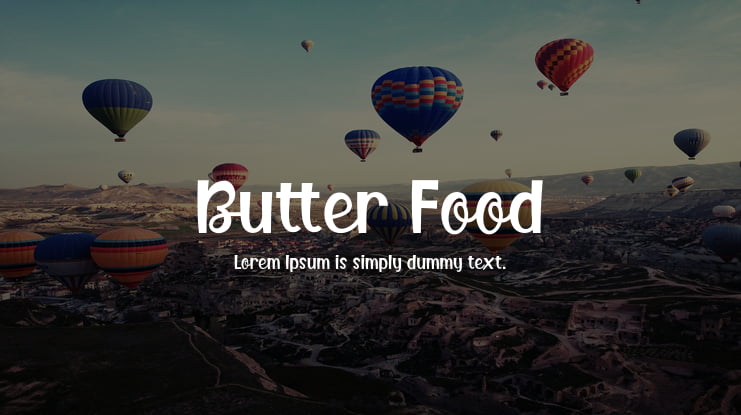 Butter Food Font