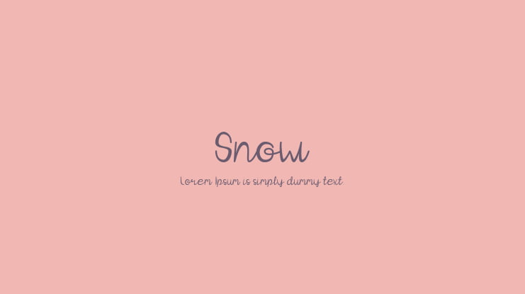 Snow Font