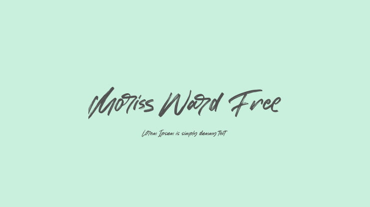 Moriss Ward Free Font