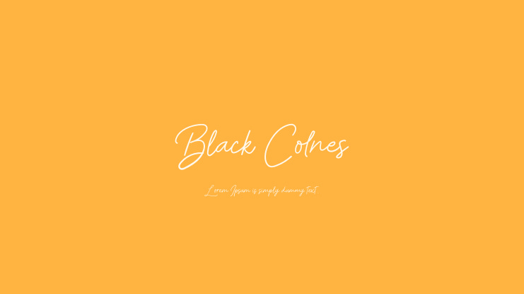Black Colnes Font