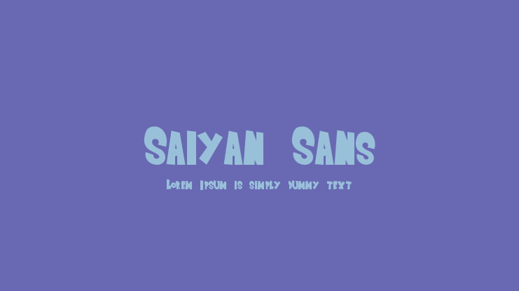 Saiyan Sans Font Family