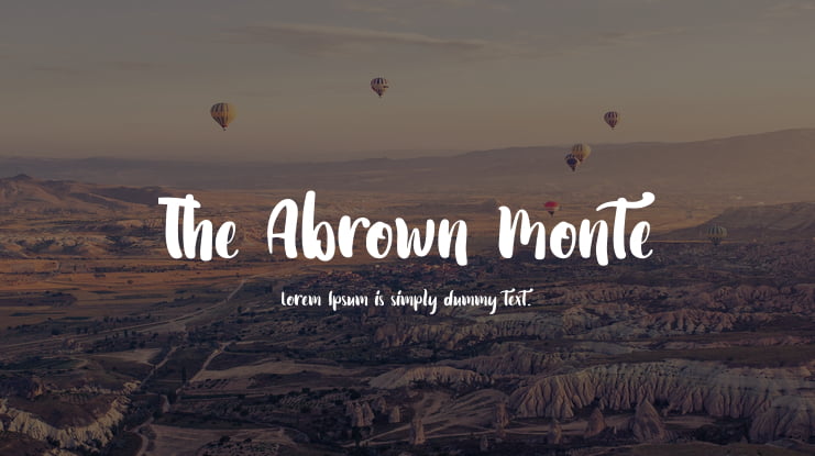 The Abrown Monte Font