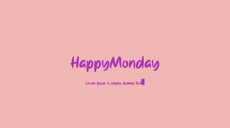 HappyMonday Font