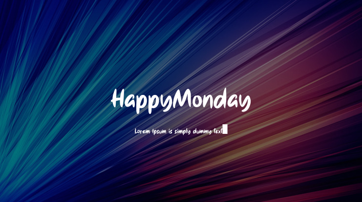 HappyMonday Font