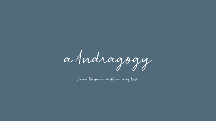 a Andragogy Font