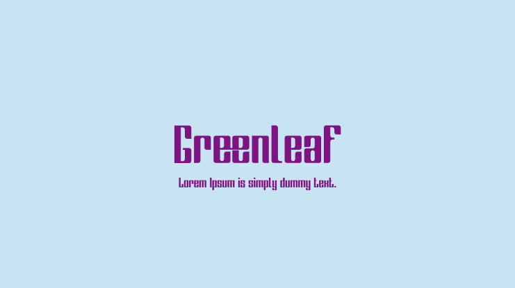 Greenleaf Font Family