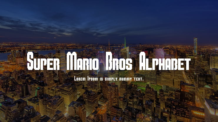 Super Mario Bros Alphabet Font