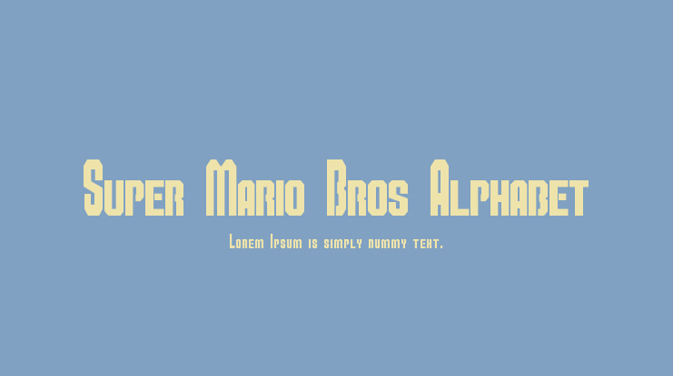 Super Mario Bros Alphabet Font