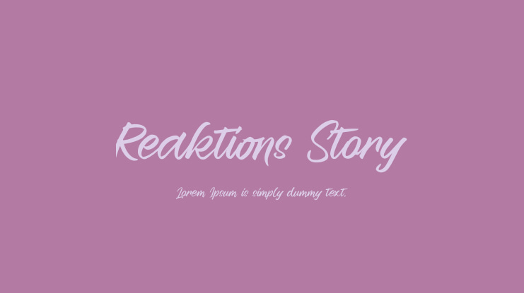 Reaktions Story Font