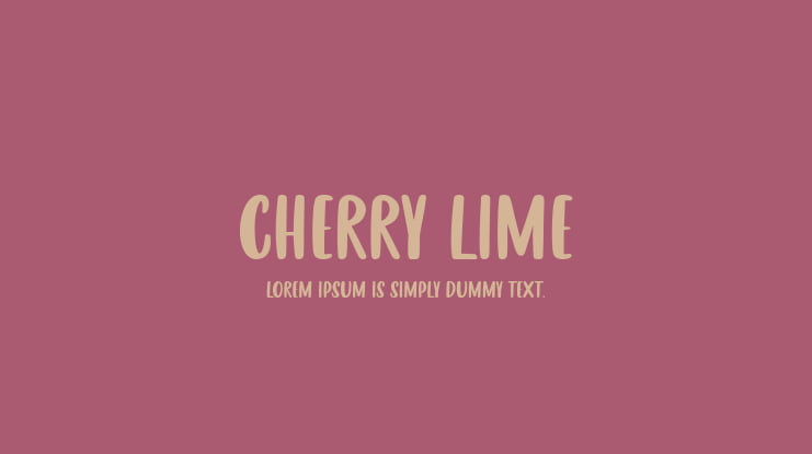 CHERRY LIME Font