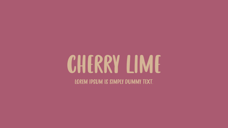 CHERRY LIME Font